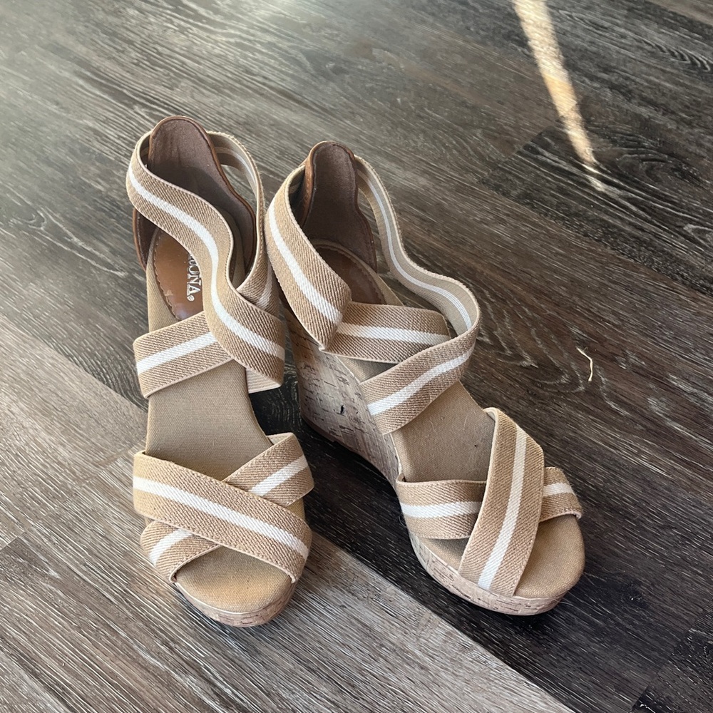 Merona Tan Wedge Sandals